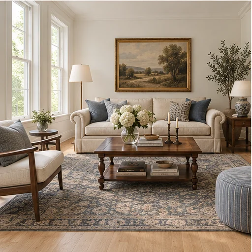 Transitional living room concept